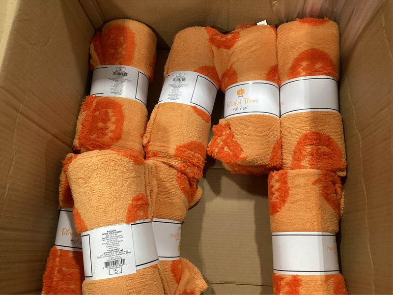 Halloween Plush Throws Pumpkin - Bullseye's Playground