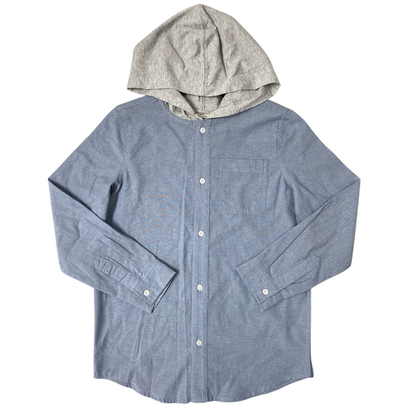 Lucky Brand Boys Hooded Shirt Blue, Size XS 4/5