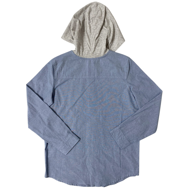 Lucky Brand Boys Hooded Shirt Blue, Size XS 4/5