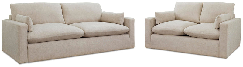 Refined Sofa and Loveseat