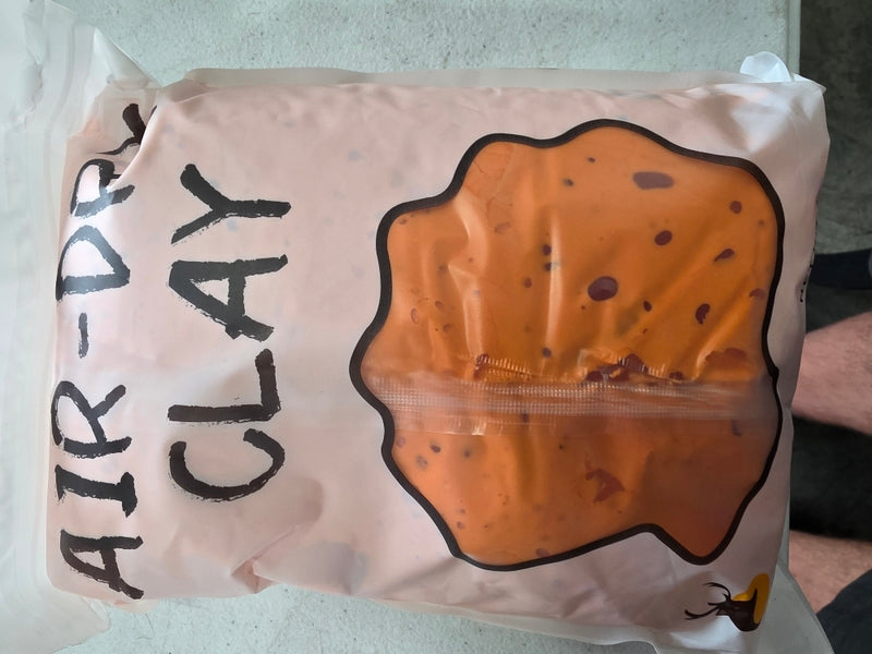 Cutedeer Orange Air Dry Clay, 1.1lb Foam Modeling Clay for Kids & Adults, Arts & Crafts (1)