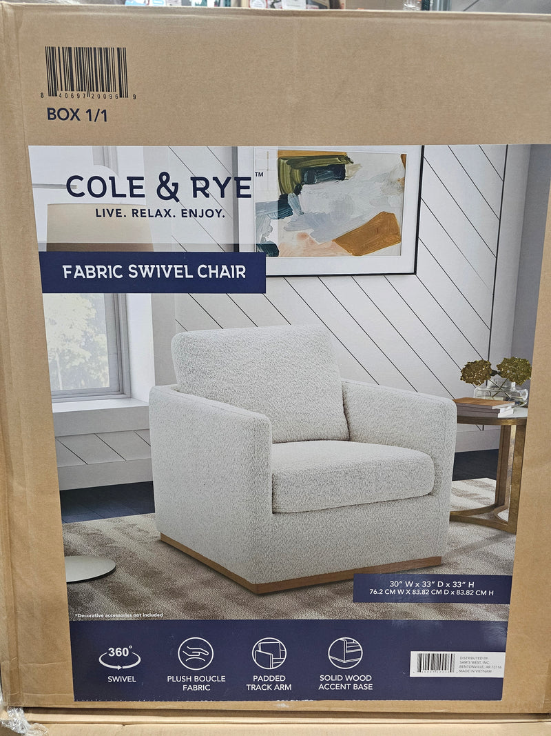 Auction Brand New in Box FABRIC SWIVEL CHAIR