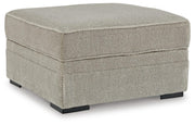 Calnita Oversized Swivel Chair and Ottoman
