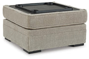Calnita Oversized Swivel Chair and Ottoman