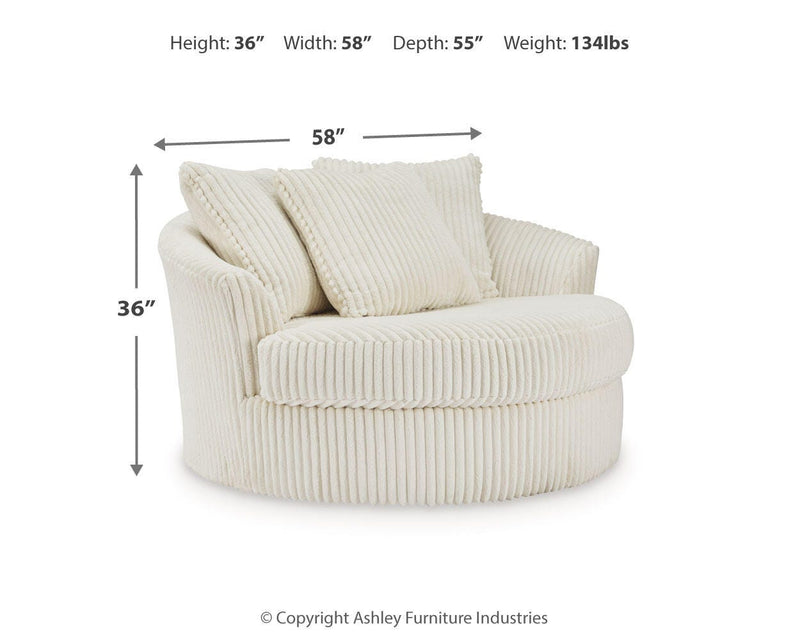 Lindyn Oversized Swivel Accent Chair