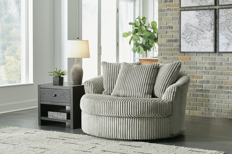 Lindyn 3-Piece Sectional and Oversized Swivel Accent Chair