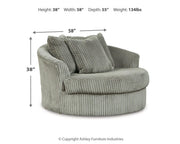 Lindyn Super Chaise with Oversized Swivel Chair