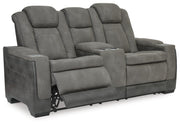 Next-Gen Durapella Power Reclining Loveseat with Console