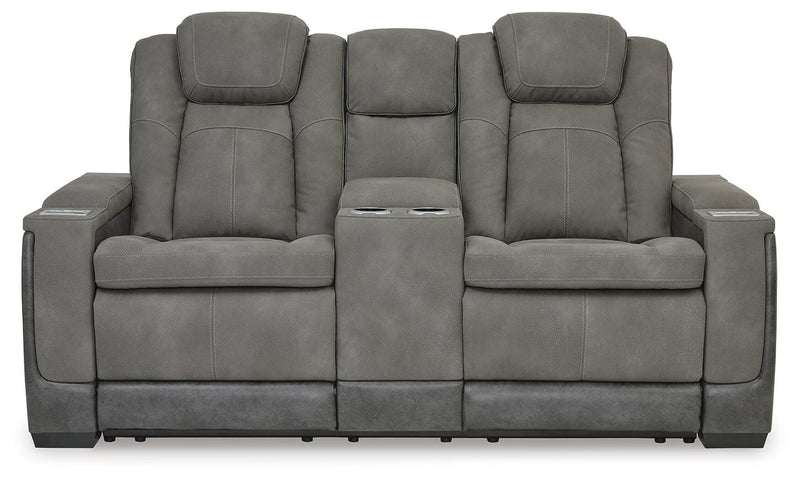 Next-Gen Durapella Power Reclining Loveseat with Console
