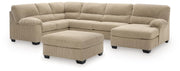 SimpleJoy 3-Piece Sectional and Ottoman