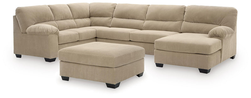 SimpleJoy 3-Piece Sectional and Ottoman
