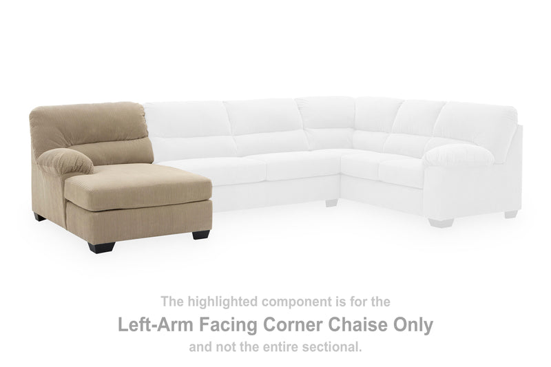 SimpleJoy Left-Arm Facing Corner Chaise
