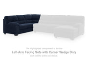 SimpleJoy Left-Arm Facing Sofa with Corner Wedge