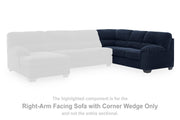 SimpleJoy Right-Arm Facing Sofa with Corner Wedge