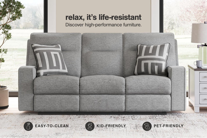 Biscoe Power Reclining Sofa and Loveseat