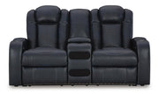 Fyne-Dyme Power Reclining Loveseat with Console
