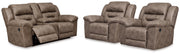 Stoneland Reclining Loveseat and 2 Recliners