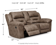 Stoneland Reclining Loveseat with Console