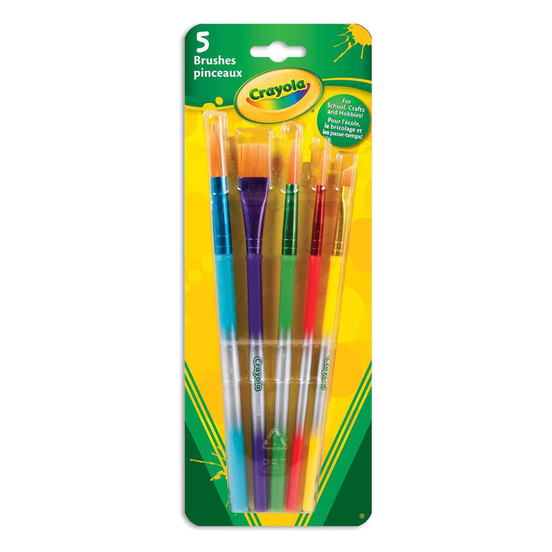 Crayola Paintbrush Set - 5 Styles - School & Kindergarten Supplies, Kids Paint Supplies