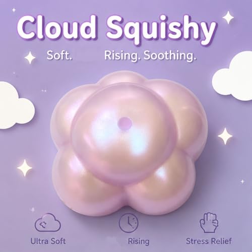 Cloud Squishy, Quick Rebound Stress Relief Desktop Ornament for Office & Home, 1PCS
