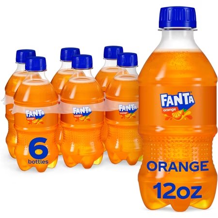 Fanta Orange Soda Pop Bottles, 12 fl oz, 6 Pack