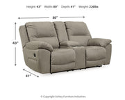 Next-Gen Gaucho Reclining Loveseat with Console