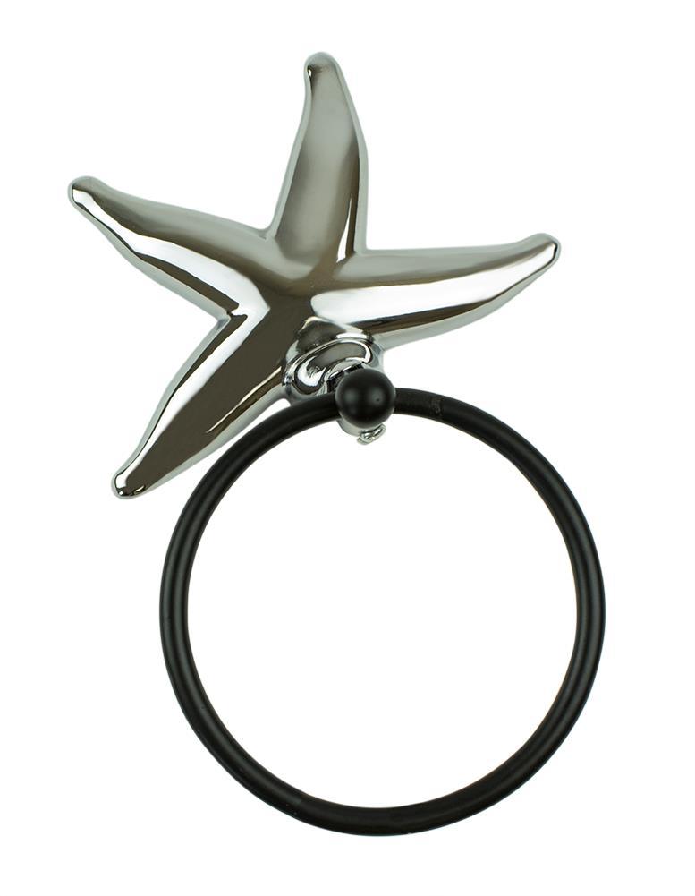 Coastal Starfish Bathroom Decor, Towel Ring Holder