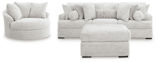 Cuddle Plush 3-Piece Sectional, Chair and Ottoman