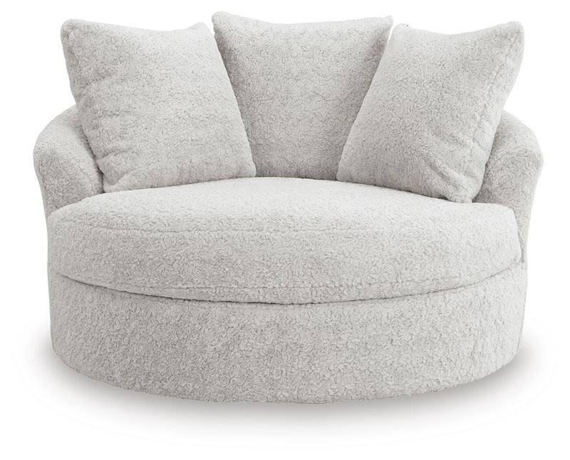 Cuddle Plush Oversized Swivel Accent Chair