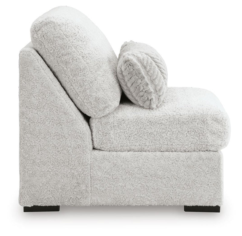 Cuddle Plush 3-Piece Sectional, Chair and Ottoman