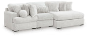 Cuddle Plush 3-Piece Sectional with Chaise
