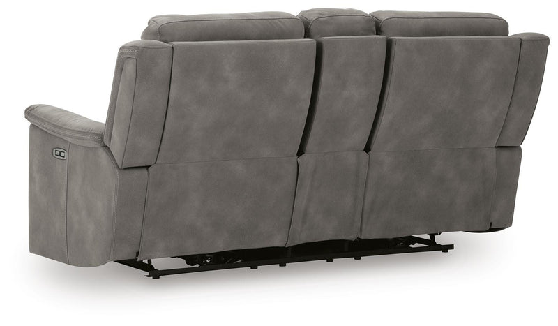 Next-Gen Durapella Power Reclining Loveseat with Console