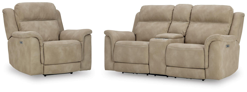 Next-Gen Durapella Power Reclining Loveseat and Power Recliner