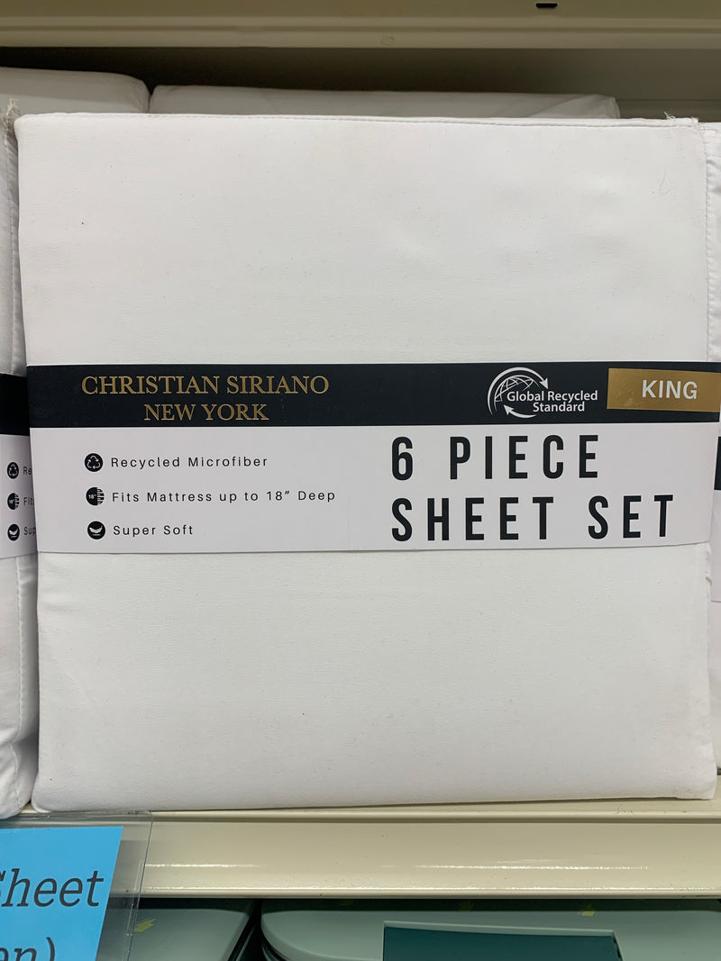 CHRISTIAN SIRIANO 6PC SHEET SET KING