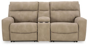 Next-Gen Durapella 3-Piece Power Reclining Sectional Loveseat with Console