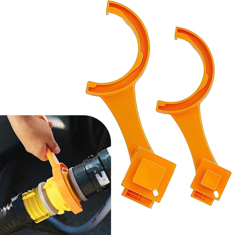 2-Pack RV Sewer Hose Wrench, Connecting Fitting & Cleanout Plug, Fits 3”/4” Caps
