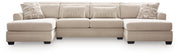 Mandi Point 3-Piece Double Chaise Sleeper Sectional