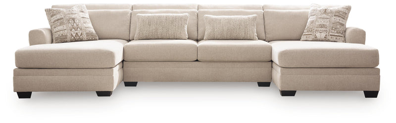 Mandi Point 3-Piece Double Chaise Sleeper Sectional