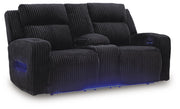 Belvarrow Power Reclining Loveseat with Console