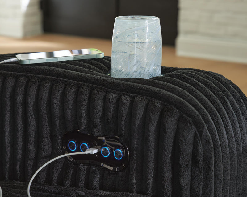 Belvarrow Power Reclining Loveseat with Console