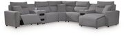 Modmax II 7-Piece Power Reclining Sectional with Chaise and Audio Consoles