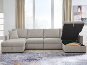 ModMax Luxe 4-Piece Double Storage Chaise Sectional