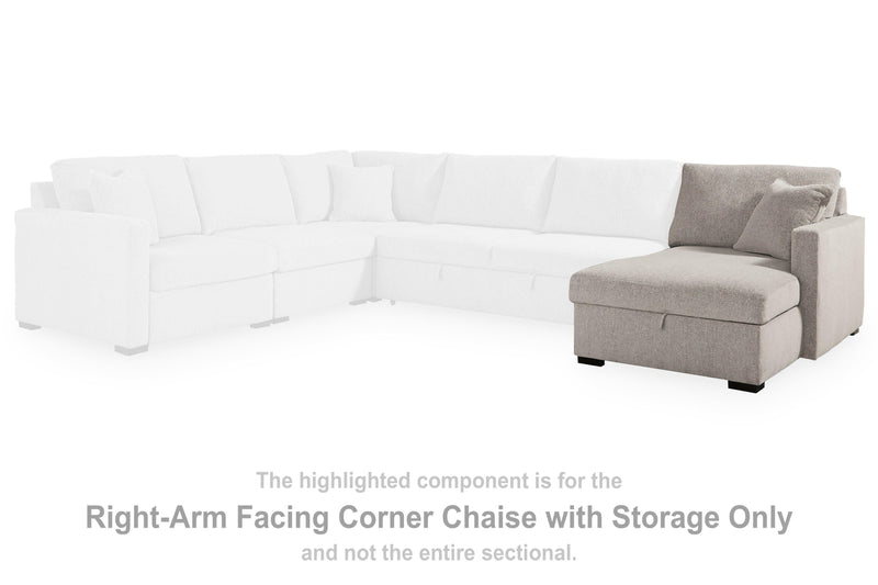 ModMax Luxe Right-Arm Facing Corner Chaise with Storage