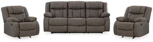 First Base Reclining Sofa and 2 Recliners