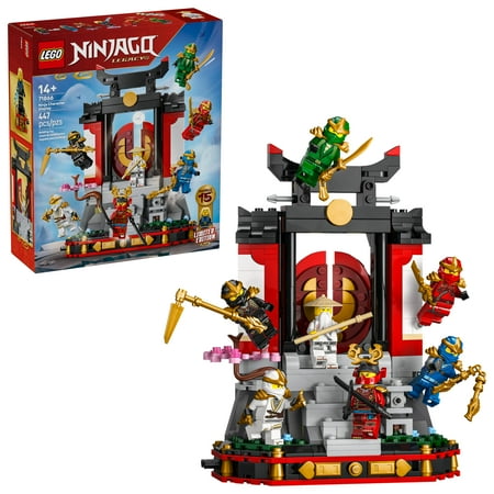 LEGO NINJAGO Character Display 15th Anniversary Set, Lightning Elemental Master + 7 Minifigures