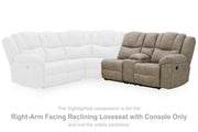 Pearce-Pike Right-Arm Facing Reclining Loveseat with Console