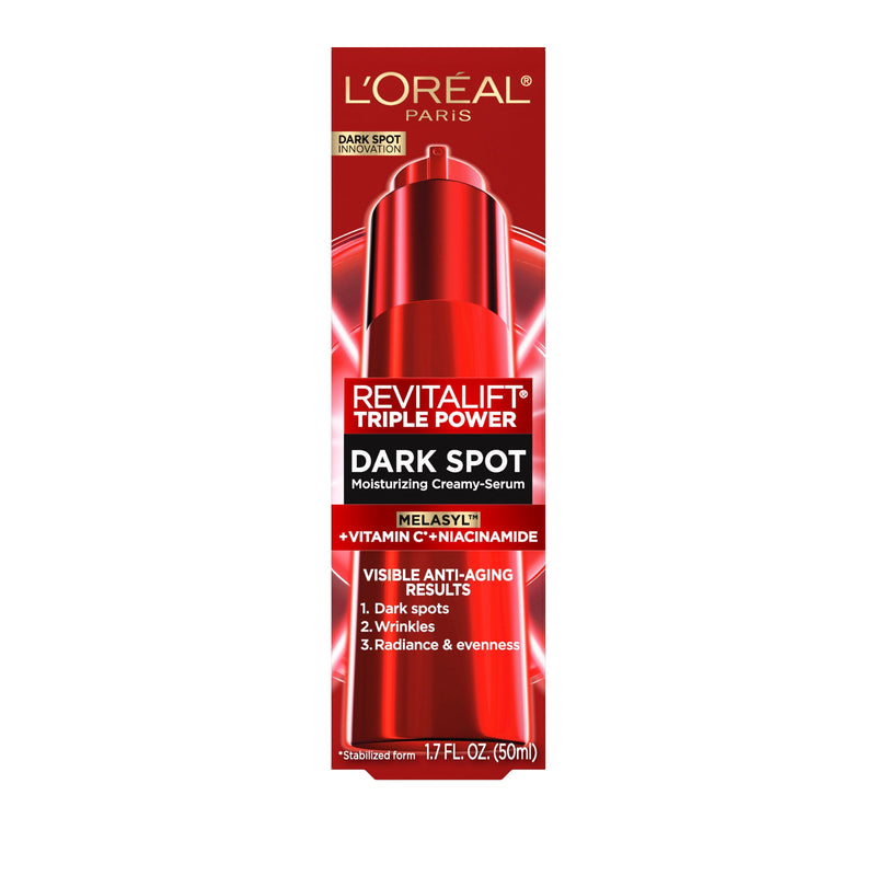 L'Oreal Paris Revitalift Triple Power Creamy Vitamin C Serum and Dark Spot Corrector, 1.7 fl oz