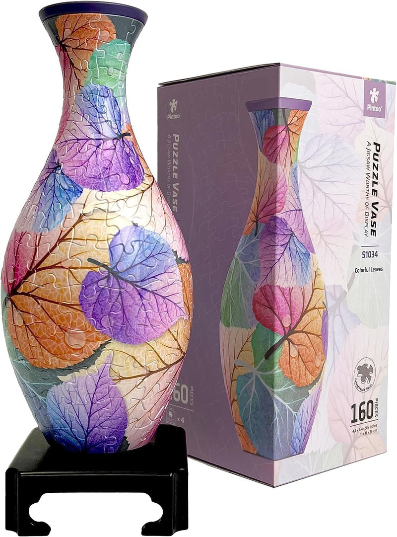 Pintoo Unique 3D Puzzle Vase for Adults - 160 Curved Plastic Pieces [S1034]