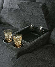Draycoll Power Reclining Sofa and Loveseat