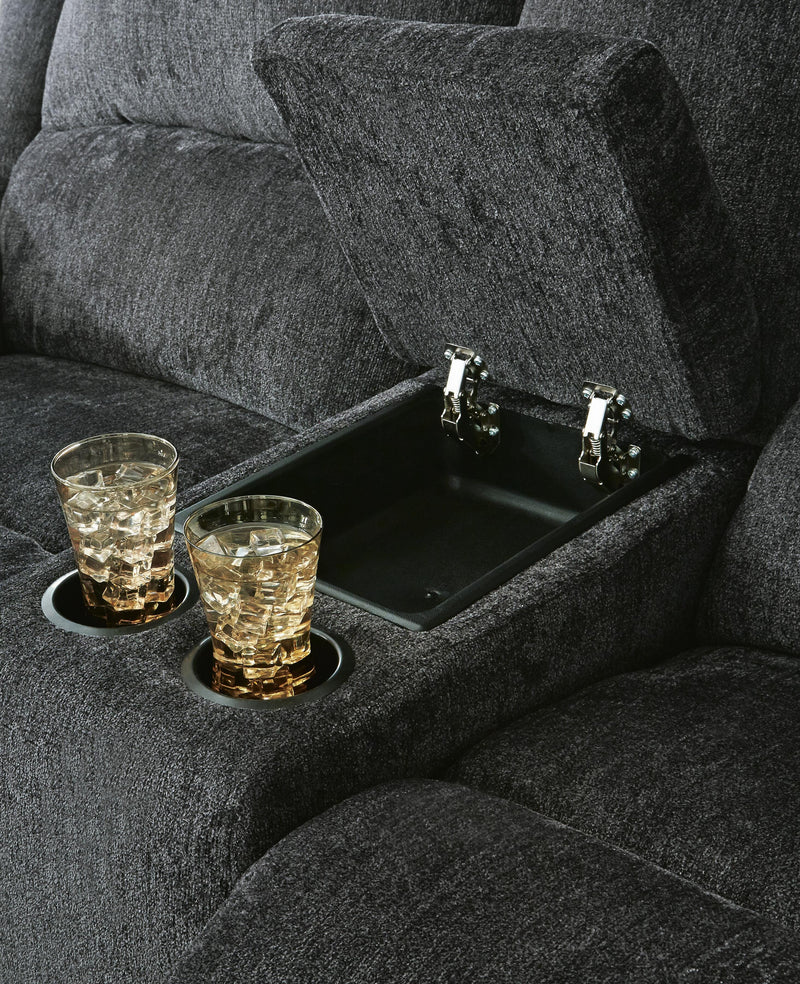 Draycoll Power Reclining Sofa and Loveseat